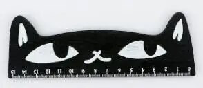 1 tk Kawaii kassi disaini joonlaud Naljakas kirjatarbed Puidust joonlauad Kontoritarvikud Kooli escolar Lastele õppetarbed