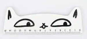 1 tk Kawaii kassi disaini joonlaud Naljakas kirjatarbed Puidust joonlauad Kontoritarvikud Kooli escolar Lastele õppetarbed