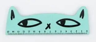 1 tk Kawaii kassi disaini joonlaud Naljakas kirjatarbed Puidust joonlauad Kontoritarvikud Kooli escolar Lastele õppetarbed