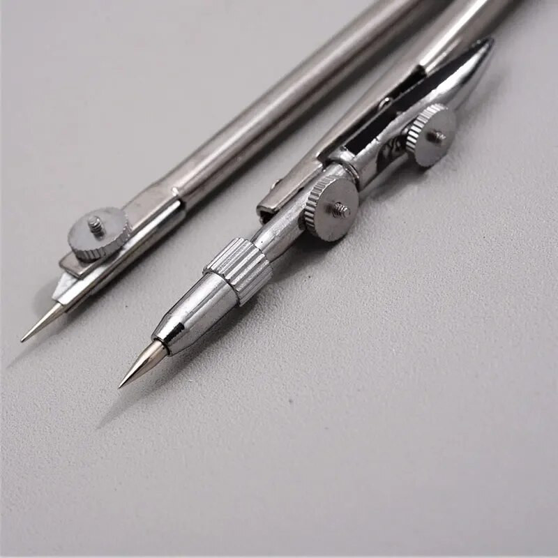 Instrumentu piederumiem Zīmēšanas kaste Rasēšanas kompasi Biroja mākslas rīki Skola Ģeometrija Metāla komplekts Studentu matemātika dizaina inženierija