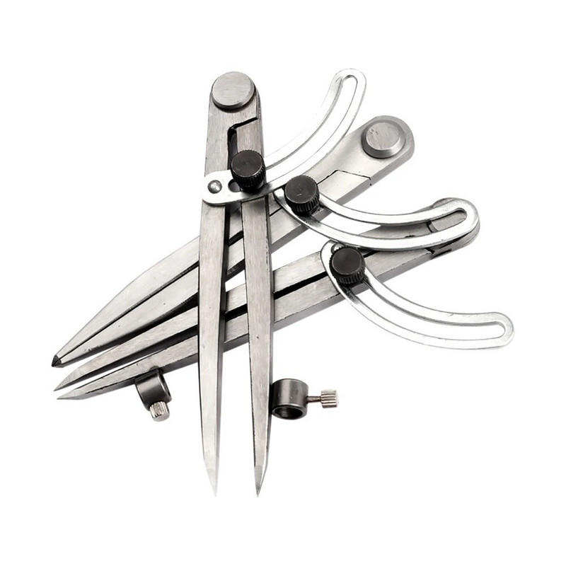 150 mm tērauda spārnu dalītājs zīmuļa marķēšanas kompass-aplis veidotājs, regulējams rakstītājs amatnieks arhitekts students galdnieks kokapstrāde