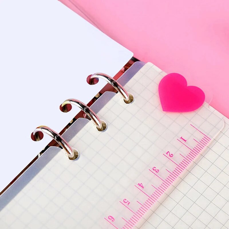 Joonlaud A5 A6 PVC Planner Agenda 6 auguga lahtiste lehtedega spiraalne sülearvuti joonlaud