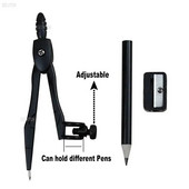 Set de 3 bucole metalice reglabile cu ascuțitor de creion Înlocuiește stiloul pentru birou, școală, student, examen, desen, design artistic, desen