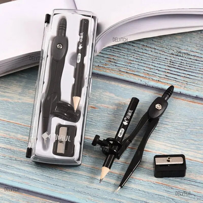 Set de 3 bucole metalice reglabile cu ascuțitor de creion Înlocuiește stiloul pentru birou, școală, student, examen, desen, design artistic, desen