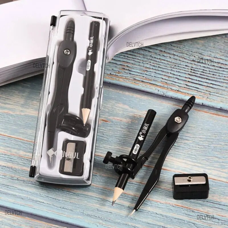 Σετ 3 τμχ Ρυθμιζόμενες μεταλλικές πυξίδες με ξύστρα μολυβιών Αντικατάσταση στυλό για εξετάσεις μαθητών γραφείου Σχολή μαθητών Σχέδιο Σχέδιο τέχνης