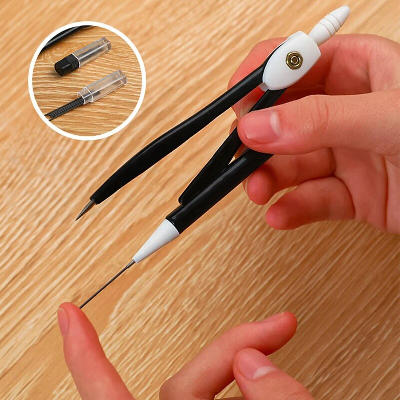 Vienkārši profesionāli metāla kompasi ar zīmuļu pildījumu Biroja zīmēšana Matemātika Ģeometrija Mācību rīki Skolas mācību piederumi