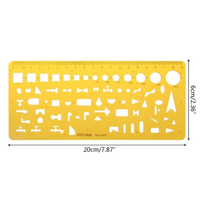 K Sveķu apļi ģeometrisko veidņu lineāls Trafaretu zīmēšanas mērīšanas rīks Studenti