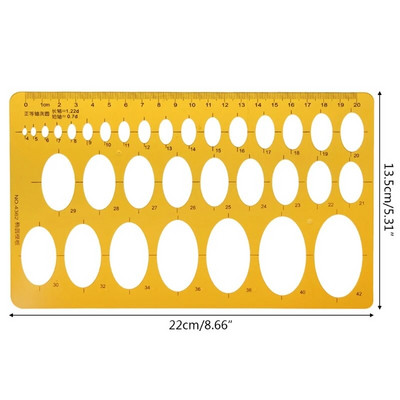 K Sveķu apļi ģeometrisko veidņu lineāls Trafaretu zīmēšanas mērīšanas rīks Studenti