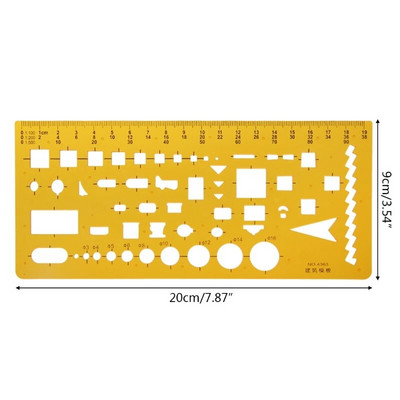 K Sveķu apļi ģeometrisko veidņu lineāls Trafaretu zīmēšanas mērīšanas rīks Studenti