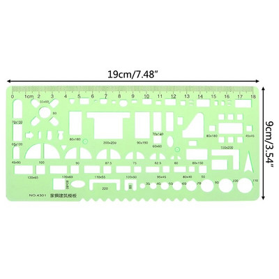 K Sveķu apļi ģeometrisko veidņu lineāls Trafaretu zīmēšanas mērīšanas rīks Studenti