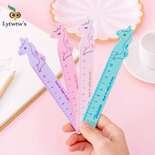 1 buc. Accesorii Kawaii de la Lytwtw, unicorn din lână de măsurare, riglă dreaptă, rechizite de birou pentru studenți, articole de papetărie