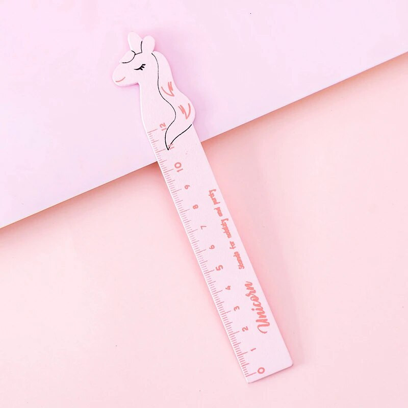 1 gab. Lytwtw`s Kawaii aksesuāri Karikatūra vienradzis, vilnas mēra taisns lineāls Studentu skolas kancelejas piederumi