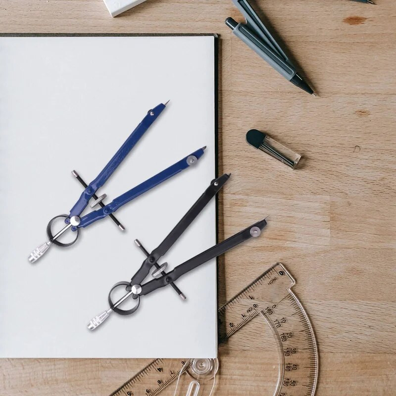 Profesionalus kompasas su užraktu, geometrijos kompasas, 6 colių spyruoklinis lanko kompasas, tikslus kompasas, matematikos kompasas, piešimo kompasas, kom.