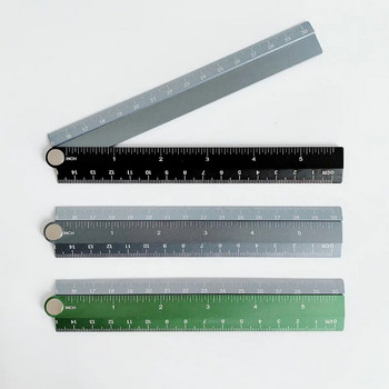 Creative Simple 4 цвята Алуминиеви 30 см сгъваеми метални линийки Офис Измерване Инструменти за рисуване Ученически канцеларски материали