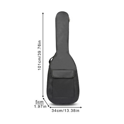 40/41 collas ūdensizturīgs Oksfordas auduma ģitāras futrālis, dubultsiksnas, polsterētas kokvilnas mīkstas 600D elektriskās basģitāras mugursomas
