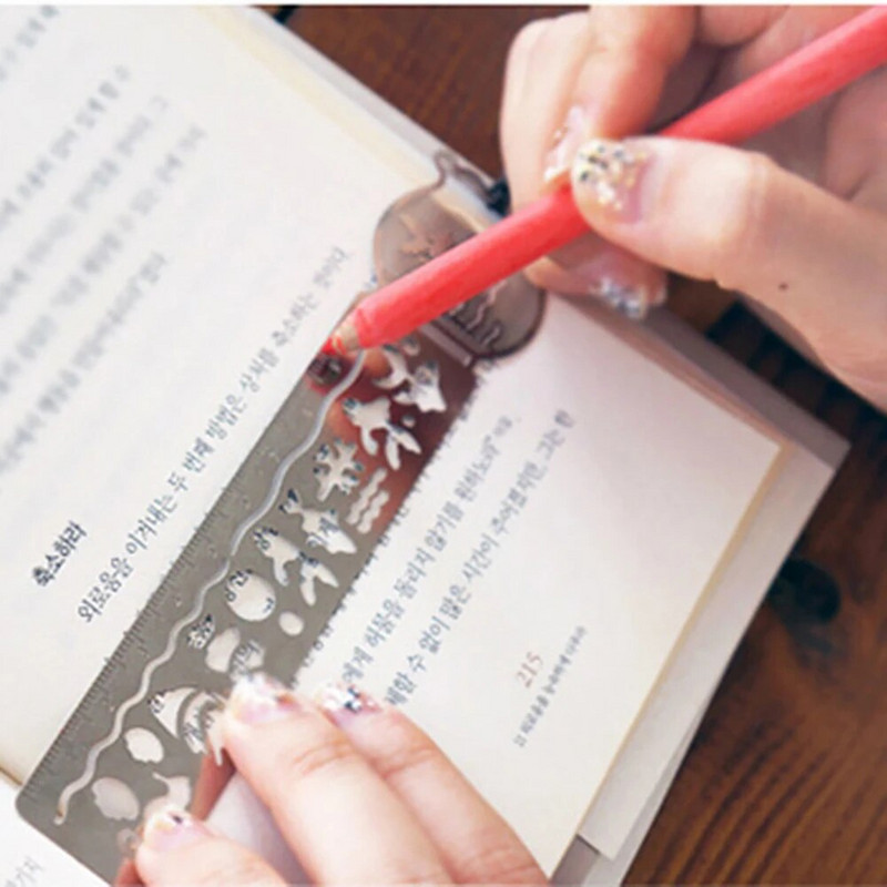 4vnt Daugiafunkcinė tuščiavidurė metalinė liniuotė Žymė Geometrinės figūros piešimo trafaretai šablonai Piktograma Modelis Mokyklos biuro reikmenys