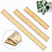 3gab 15cm 20cm 30cm koka lineāls Precīzijas mērīšanas rīks rakstīšanai Zīmēšana Mācību biroja Kancelejas preces Studentu dāvanu lineāls