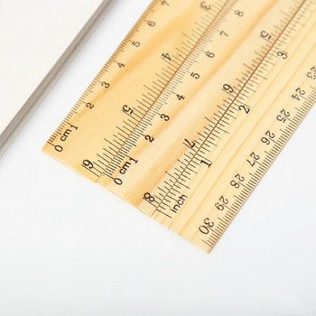 3 бр. 15 см 20 см 30 см дървена линийка Инструмент за прецизно измерване за писане, рисуване, обучение, офис канцеларски материали, студентски подарък, линийка