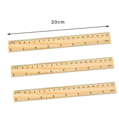 3gab 15cm 20cm 30cm koka lineāls Precīzijas mērīšanas rīks rakstīšanai Zīmēšana Mācību biroja Kancelejas preces Studentu dāvanu lineāls