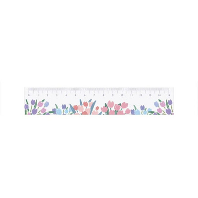 Riglă dreaptă multifuncțională de 15 cm, acrilic, transparent, pentru desen matematic, riglă de împărțire a lalelelor, articole de papetărie