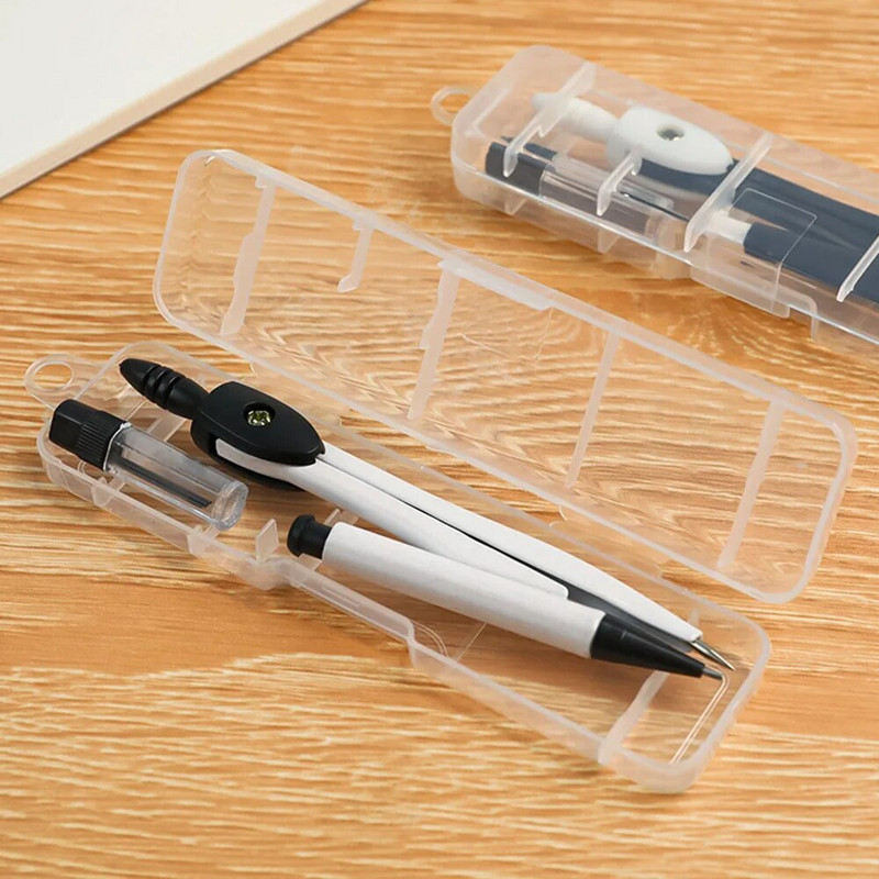 Vienkāršs zīmēšanas kompass ar 0,7 mm svinu uzpildes matemātikas ģeometrijas rīki apļiem Skolas piederumi Jauki rakstāmpiederumu komplekti skolēniem