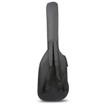 Черна водоустойчива бас раница с двойни презрамки Калъф за чанта за концерти за електрическа бас китара, 5 мм дебелина, гъба, подплатена