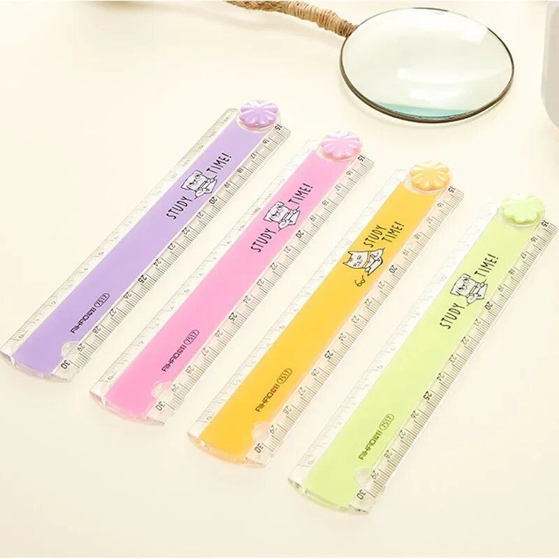 30 CM Kawaii Cute Kawaii mācību laika saliekamais lineāls, daudzfunkcionāls zīmēšanas lineāls bērniem, studentiem, biroja skolas kancelejas preces