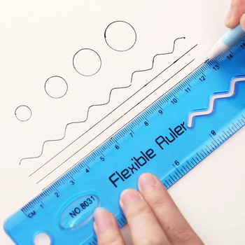 Гъвкаво измерване Прави линийки Страхотен инструмент за учене и инструмент за измерване Подходящ за учители Дизайнерско семейство FL