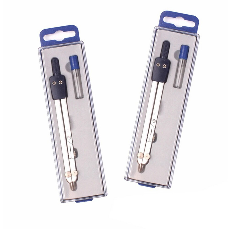 Profesionāli metāla zīmēšanas kompasa rasēšanas rīki ar svina uzpildīšanu studentu matemātikas ģeometrijas skolas biroja kancelejas piederumiem