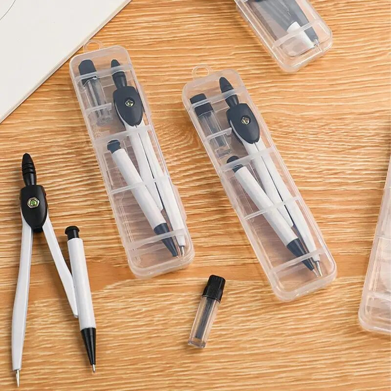 Matemaatikakompass Vastupidav kunstikompass lastele Täiskasvanutele Teismelistele Kontoritarbed Sujuv kirjutamiskompass koos lisajuhtme ja lisajuhtmega