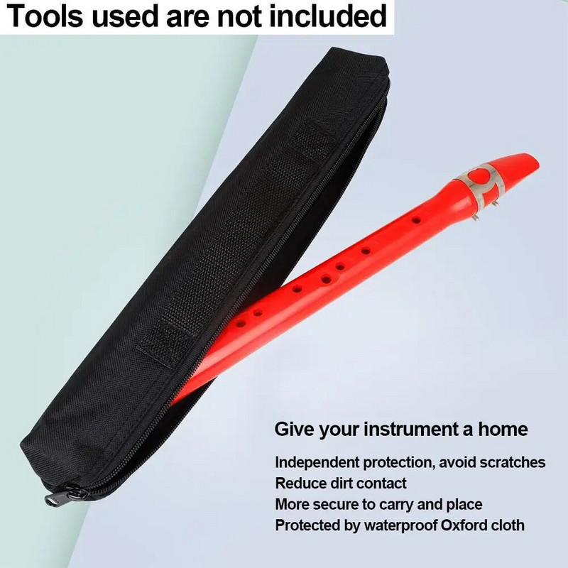 Melna pārnēsājama klarnetes mini saksofona soma rokassomiņa Oxford ūdensizturīgs audums mūzikas instrumentu uzglabāšanas aizsargsoma