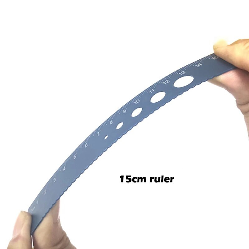 Alumiiniumisulamist joonlaud, multifunktsionaalne neljaosaline joonlaud, kolmnurkne joonlaud 15 cm õpilase metallist joonlaud kirjatarbed