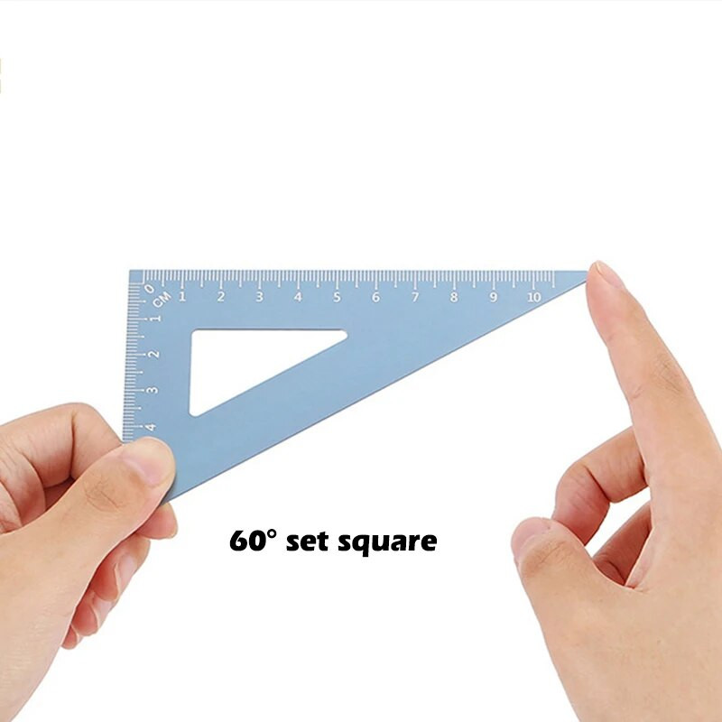 Alumiiniumisulamist joonlaud, multifunktsionaalne neljaosaline joonlaud, kolmnurkne joonlaud 15 cm õpilase metallist joonlaud kirjatarbed