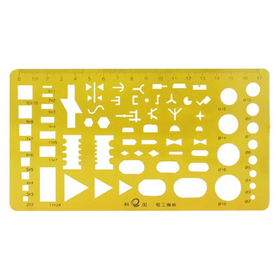 Geometrinio piešimo šablono piešimo trafareto matavimo įrankis Plastikinė liniuotė architektūros biuro studijų projektavimo pastatui