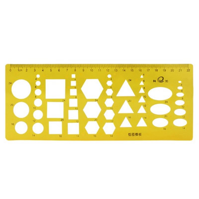 Geometrinio piešimo šablono piešimo trafareto matavimo įrankis Plastikinė liniuotė architektūros biuro studijų projektavimo pastatui