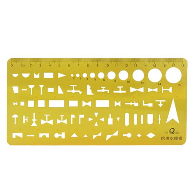 Geometrinio piešimo šablono piešimo trafareto matavimo įrankis Plastikinė liniuotė architektūros biuro studijų projektavimo pastatui