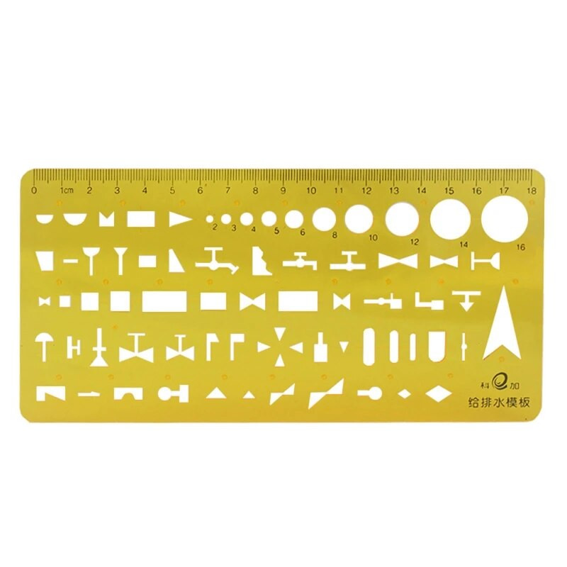 Geometrinio piešimo šablono piešimo trafareto matavimo įrankis Plastikinė liniuotė architektūros biuro studijų projektavimo pastatui