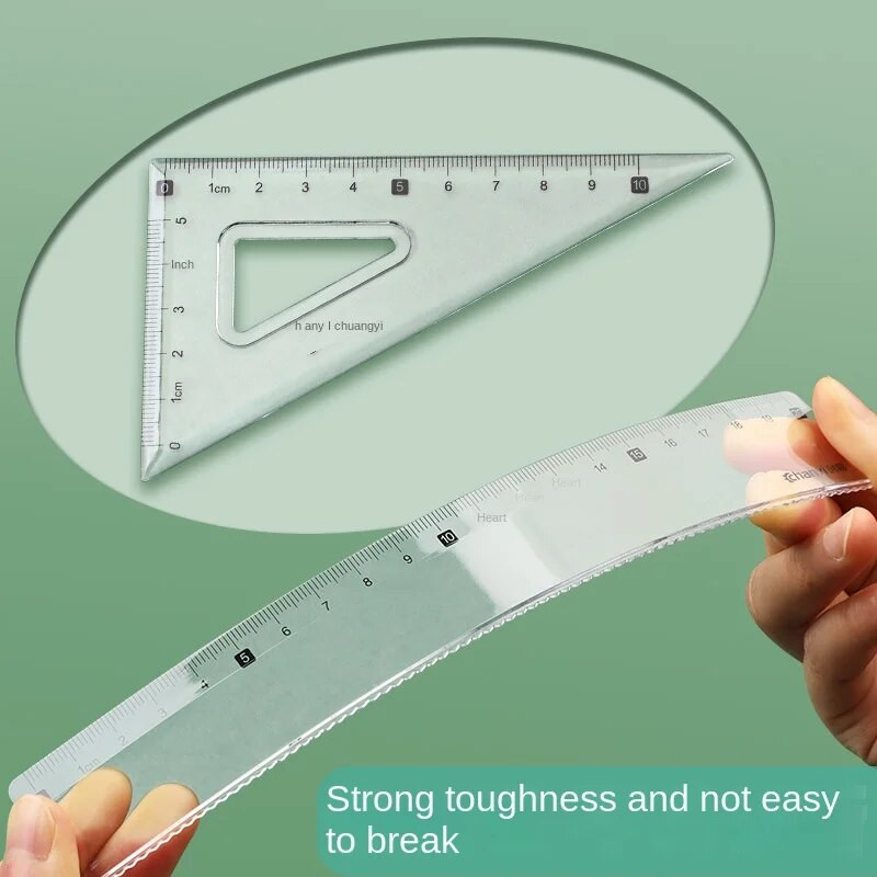 4tk/7tk geomeetriliste matemaatiliste joonistustööriistade komplekt Multifunktsionaalne kompassi nurgamõõtja joonlaua kustutuskumm