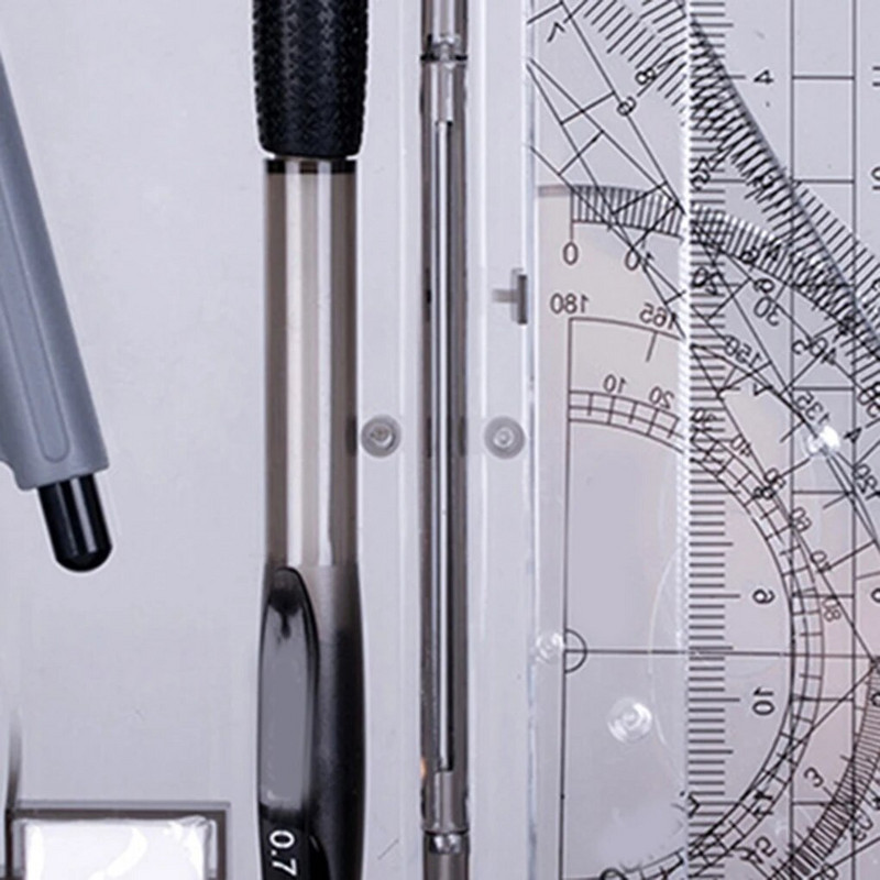 Novi 8PCS/Set Komplet ravnala za crtanje, pribor za školske papire, alati za učenje matematike, darovi, uredski pribor za ispite
