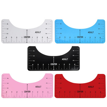 LOLEDE T-shirt Ευθυγράμμιση χάρακα Εργαλείο ευθυγράμμισης Πρότυπο σχεδίασης γραφήματος μοτίβο ρούχων Εργαλεία ραψίματος Πρότυπο γεωμετρίας