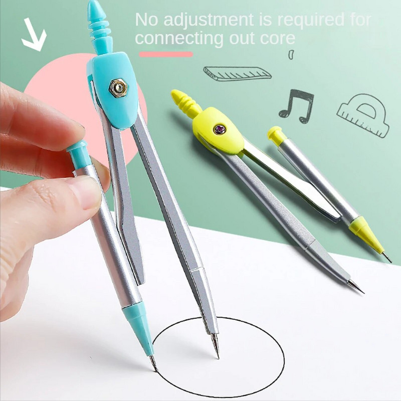 7 gab. Kompasa lineāls, matemātiskais komplekts, 3 krāsu mācību rīks bērniem, studentiem, dāvanas, rakstāmpiederumi, skola ģeometrija, matemātika, zīmēšana, mērīšana