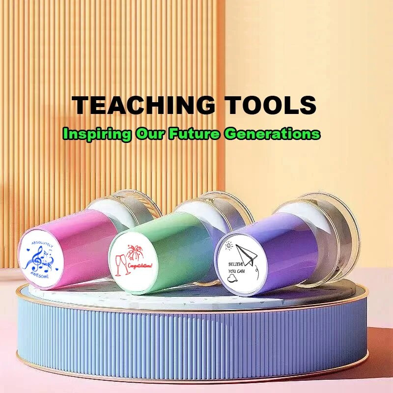 1 gabals Mācību rīki Bērni iedrošina zīmogs Sākumskolas audzēknis Bērnudārzs Motivācija Dāvana Skolotājam Uzslavas Atlīdzības Zīmogi pašizkrāso