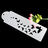 1 vnt Drugelio meno tapybos trafaretas aerografinis teptukas Plastikinis tapyba Meno pyragas Purškiamas formų sausainiai Fondant Formos Vaikų meno apšvietimo priemonė