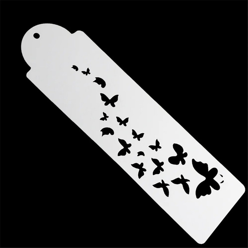 1 vnt Drugelio meno tapybos trafaretas aerografinis teptukas Plastikinis tapyba Meno pyragas Purškiamas formų sausainiai Fondant Formos Vaikų meno apšvietimo priemonė