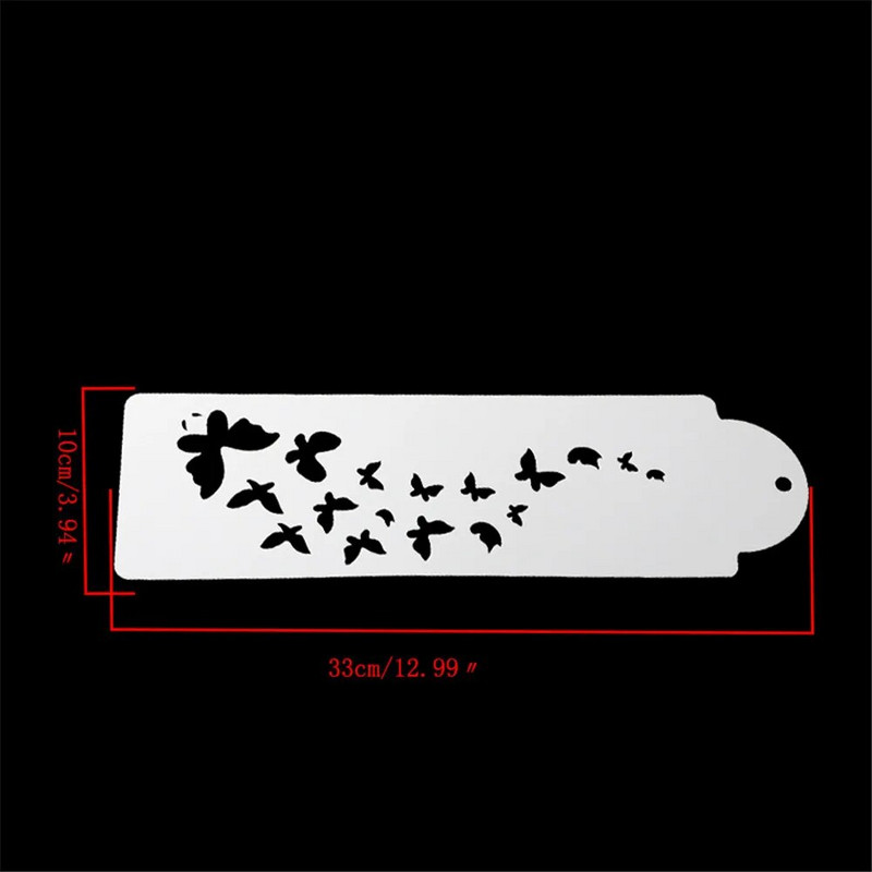 1 vnt Drugelio meno tapybos trafaretas aerografinis teptukas Plastikinis tapyba Meno pyragas Purškiamas formų sausainiai Fondant Formos Vaikų meno apšvietimo priemonė