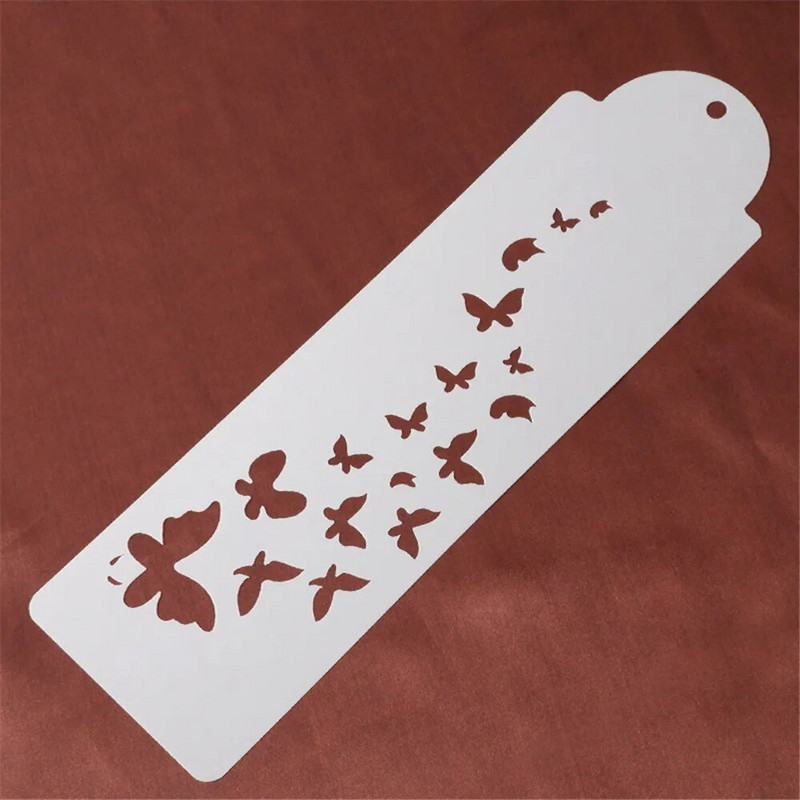 1 vnt Drugelio meno tapybos trafaretas aerografinis teptukas Plastikinis tapyba Meno pyragas Purškiamas formų sausainiai Fondant Formos Vaikų meno apšvietimo priemonė