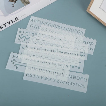 8Pcs Letter Wave Animal Shaped DIY Craft Hollow Layering Stencil Paint Template трафареты для рисования