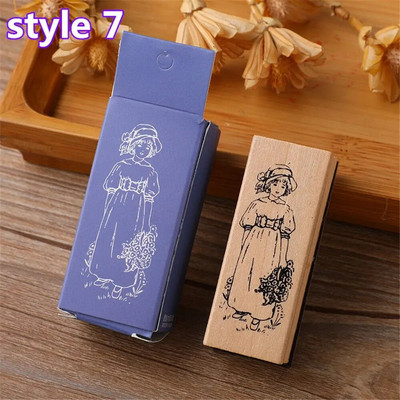 Seria flori de pădure Ștampile din cauciuc din lemn DIY drăguț Jurnal Scrapbooking Decor pictat manual Artizanat Plante de pădure Timbre de cauciuc