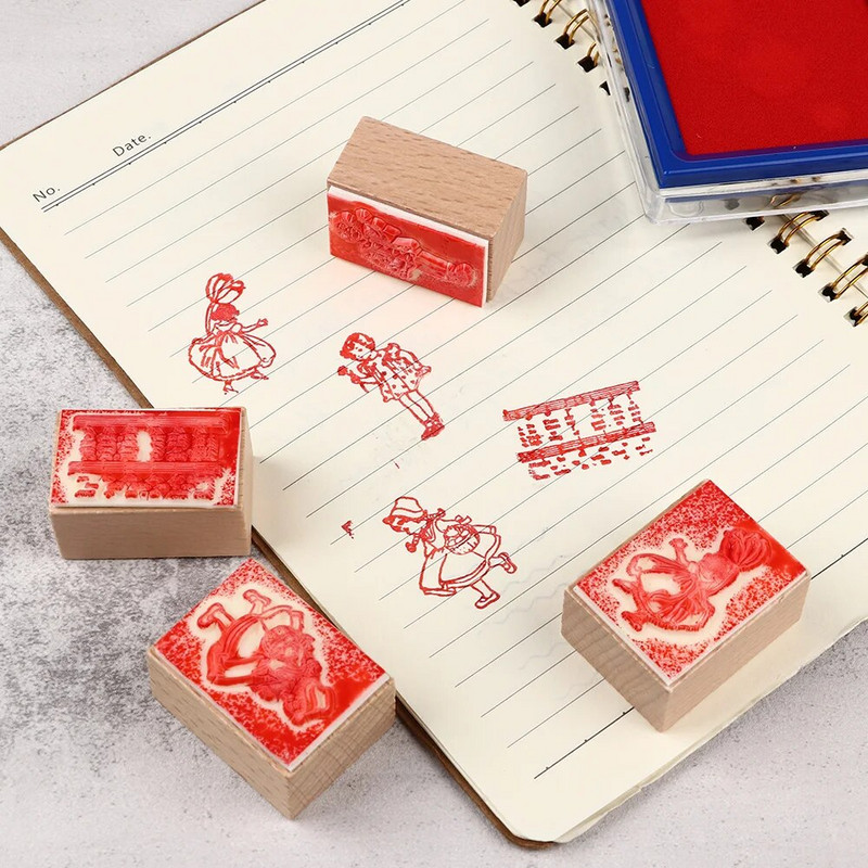 Meža ziedu sērija Jauki DIY koka gumijas zīmogi dienasgrāmata Scrapbooking ar rokām apgleznoti dekori amatniecība meža augi gumijas zīmogi