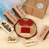 Modes koka gumijas zīmogs ES MĪLU TEVI Paldies, vēstule zīmogs, svētība, apsveikuma vārdi, zīmogs, kancelejas preces.